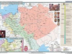 Ścienna mapa dwustronna Polski i Litwy za pierwszych Jagiellonów