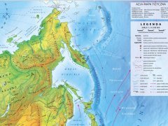 Mapa fizyczna Azji - Daleki Wschód