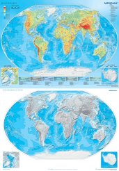 DUO Świat fizyczny z elementami ekologii / hipsometryczny ćwiczeniowy - dwustronna mapa ścienna (2018)