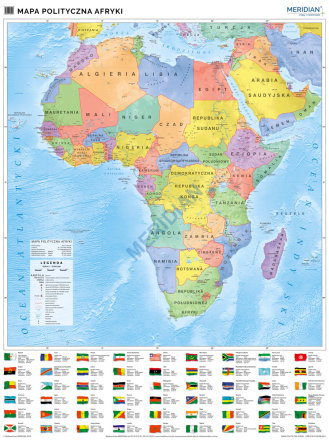 Ścienna mapa polityczna Afryki