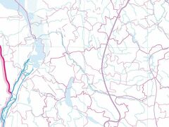 Ścienna mapa konturowa województwa zachodniopomorskiego