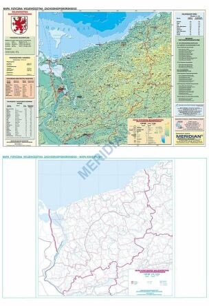 Ścienna mapa dwustronna województwa zachodniopomorskiego