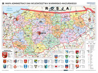 Mapa administracyjna województwa warmińsko-mazurskiego
