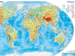 Mapa fizyczna świata 100x70 cm - 3