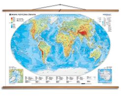 Mapa fizyczna świata 100x70 cm
