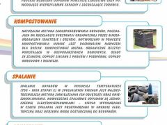 Ścienna plansza o metodach postępowania z odpadami