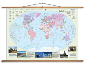 Mapa gospodarcza świata - surowce, przemysł i energetyka