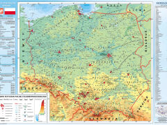 DUO Mapa administracyjna Polski / Polska fizyczna z elementami ekologii - dwustronna mapa ścienna - 3
