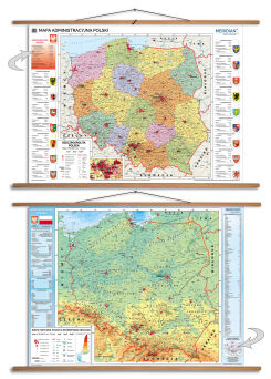 DUO Mapa administracyjna Polski / Polska fizyczna z elementami ekologii - dwustronna mapa ścienna