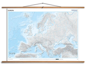 Europa Hipsométrica / Ejercicios - mapa ścienna w języku hiszpańskim