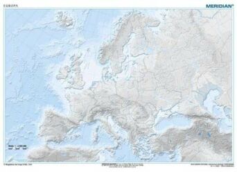 Europa Hipsométrica / Ejercicios - mapa ścienna w języku hiszpańskim