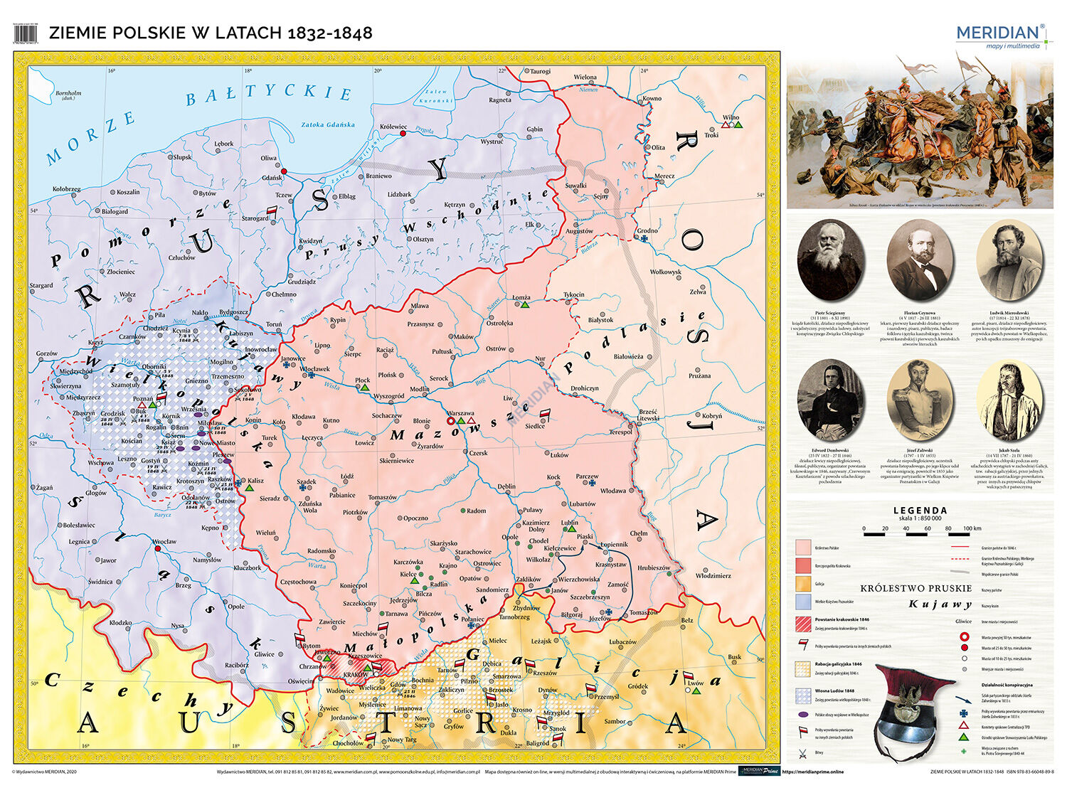 Podaj Jakie Ludy Zamieszkiwały Przed Słowianami Ziemie Polskie Ziemie polskie w latach 1832-1848 - mapa ścienna