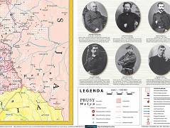 Mapa Polski w czasie Powstania styczniowego, wydarzenia i postaci