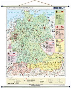 Deutschsprachige Länder politisch 70x100 cm - mapa ścienna 