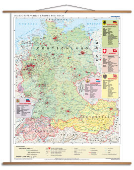 Deutschsprachige Länder politisch 70x100 cm