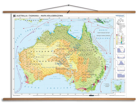 Mapa krajobrazowa Australii i Tasmanii