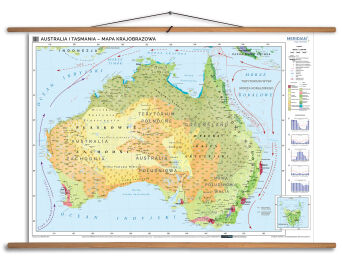 Mapa krajobrazowa Australii i Tasmanii