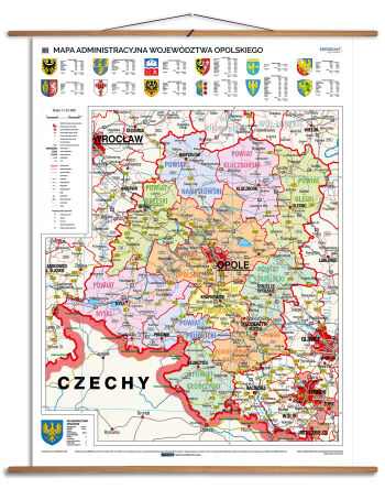 Mapa administracyjna województwa opolskiego