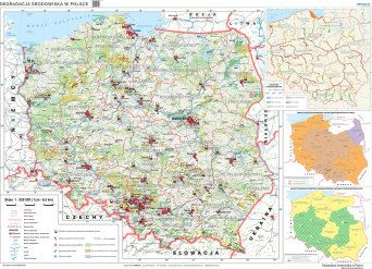 Degradacja środowiska w Polsce - mapa ścienna