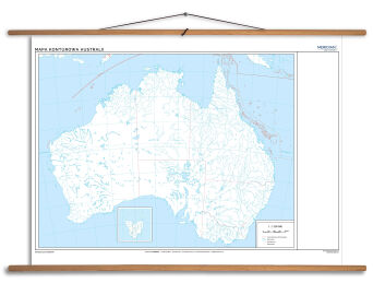 Mapa konturowa Australii