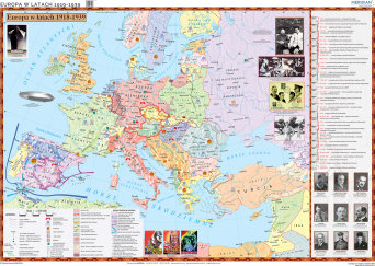Europa w latach 1919-1939 - mapa ścienna