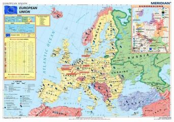 European Union - mapa ścienna w języku angielskim