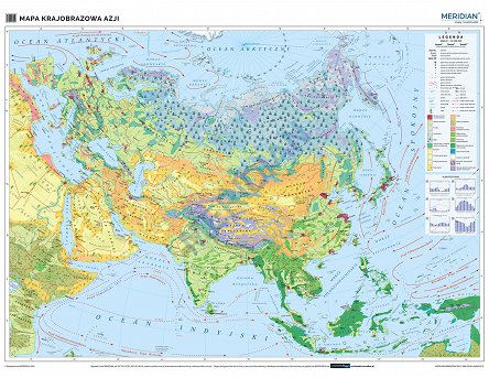 mapa przedstawiająca krajobrazy Azji