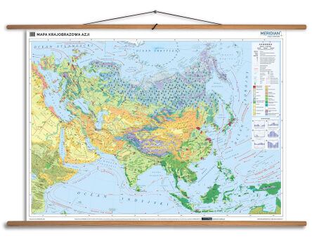 mapa przedstawiająca krajobrazy Azji