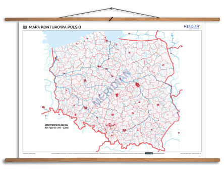 Mapa konturowa Polski