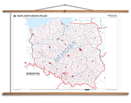 Mapa konturowa Polski