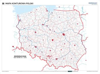 Mapa konturowa Polski