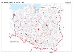 Mapa konturowa Polski
