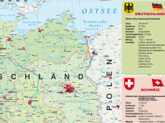 Deutschsprachige Länder politisch - 2