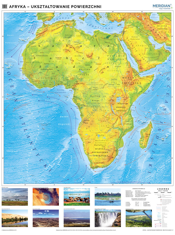 Mapa Fizyczna Afryki Do Nauki Afryka - mapa fizyczna