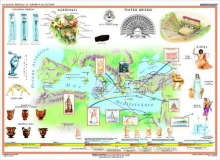 Mapa ścienna La Grecia Antigua - Cultura