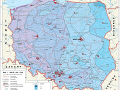 Mapa ścienna przedstawiająca średnie temperatury stycznia w Polsce