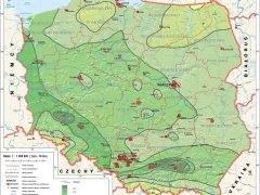Mapa ścienna przedstawiająca długość okresu wegetacji w Polsce