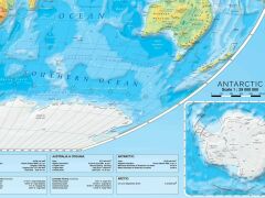 mapa fizyczna świata w języku angielskim - kontynenty, ciekawostki, mapa ścienna