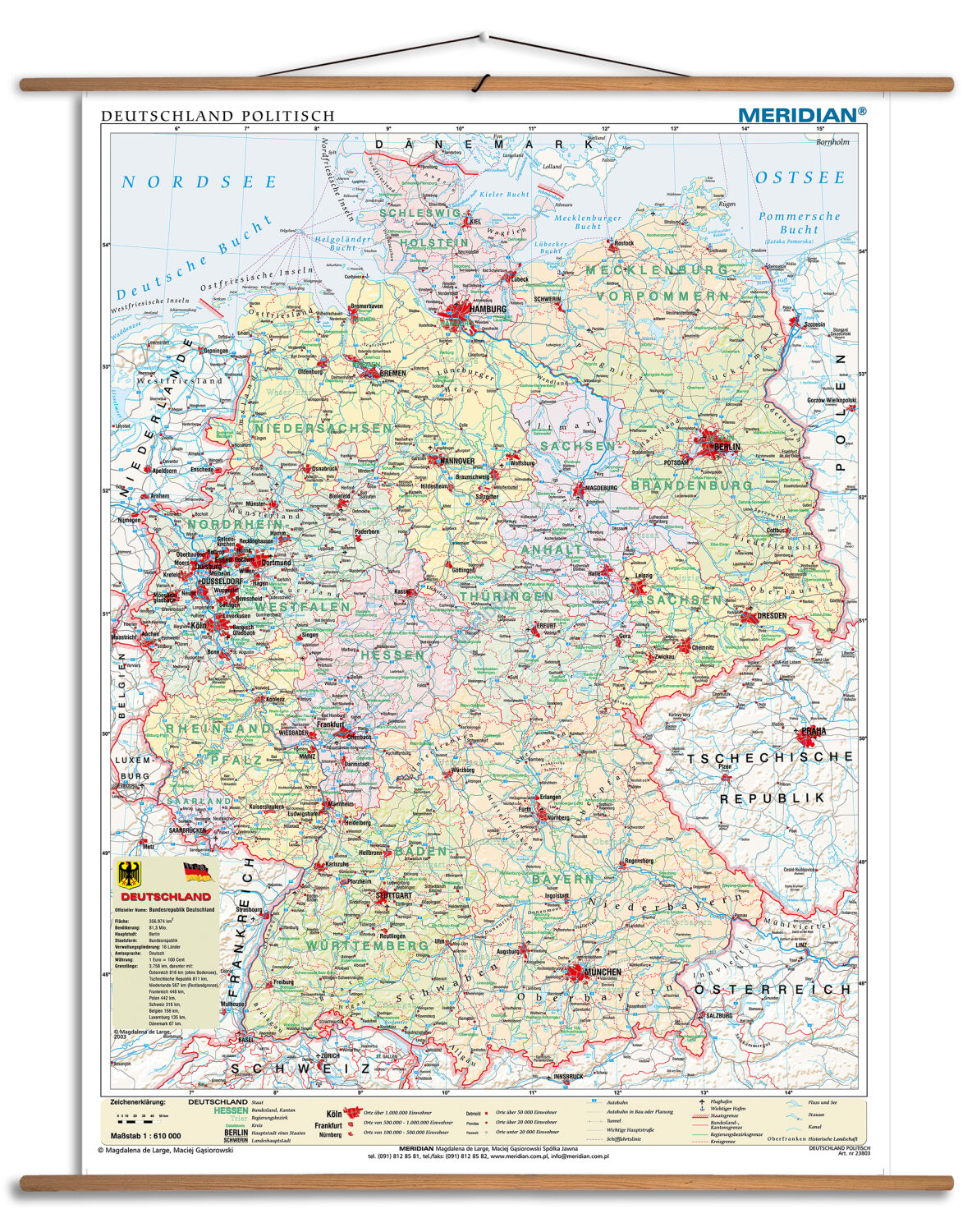 Deutschland politisch - pomoc dydaktyczna Meridian