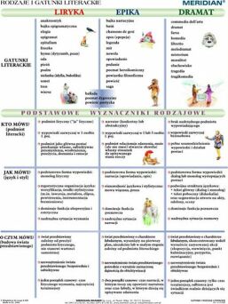 Rodzaje i gatunki literackie - ścienna plansza dydaktyczna