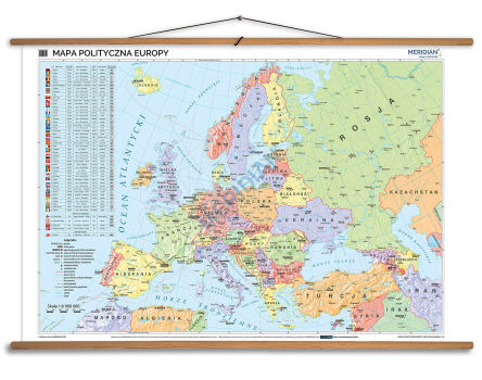 Mapa polityczna Europy 100x70 cm