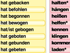 Unregelmäßige und gemischte Verben - 3