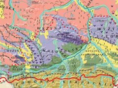 Geomorfologia Polski - typy rzeźby i ich pochodzenie, ścienna mapa szkolna.