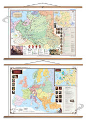 DUO Rzeczpospolita w XVII i XVIII wieku / Europa w pierwszej połowie XVIII wieku - dwustronna mapa ścienna