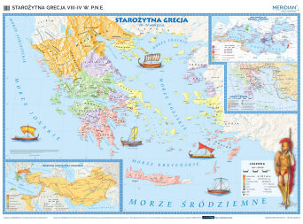 Starożytna Grecja VIII-IV w. p.n.e. - mapa ścienna