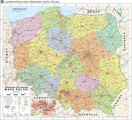 Mapa administracyjno-drogowa Polski