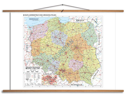 Mapa administracyjno-drogowa Polski