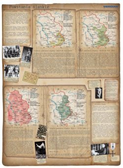 Powstania śląskie - mapa ścienna
