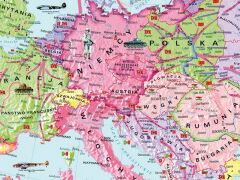 Ścienna mapa Europy i Świata w czasie II wojny światowej