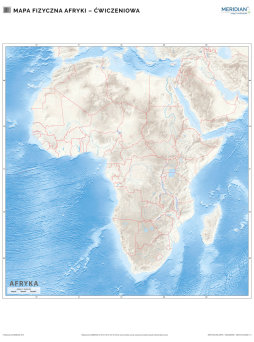 Mapa konturowa Afryki - ścienna mapa ćwiczeniowa